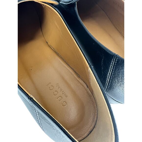 Gucci Goatskin Horsebit Quentin Convertible Mid-Heel Loafers Black - Picture 13 of 16
